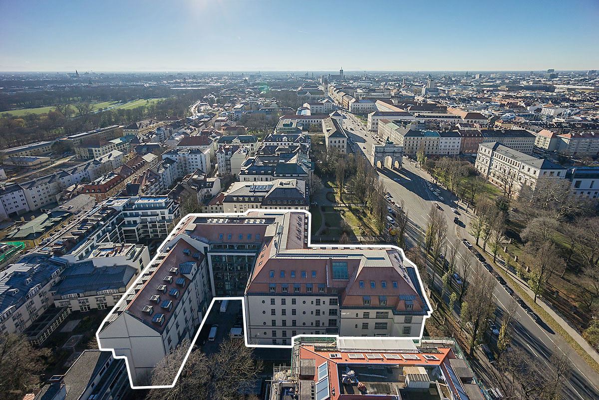 Palais Leopold in München - Luftansicht